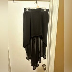 Sheer high low skirt